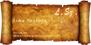Luka Szilvia névjegykártya